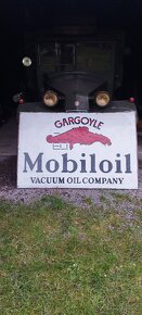 Velká smaltovaná cedule Mobiloil - 2
