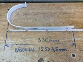 Okapové kovové háky 125mm rovné ocel lakované bílé 25 kusů - 2