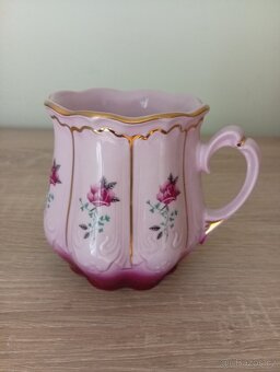 Růžový porcelán hrníčky - 2