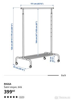 Rigga IKEA šatní stojan - 2