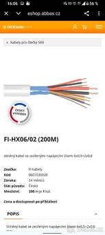 Kabel FI-HX06/02 (200m) - 2