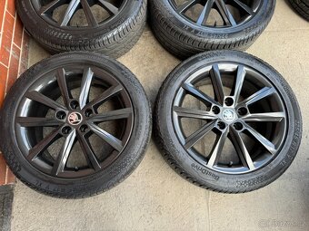 Nové Alu 17" 5x112 škoda Teron Gtrafit O3 pneu 95% - 2