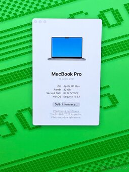 MacBook Pro 16” 2021/32GB RAM/M1 MAX/1TB SSD/Záruka - 2