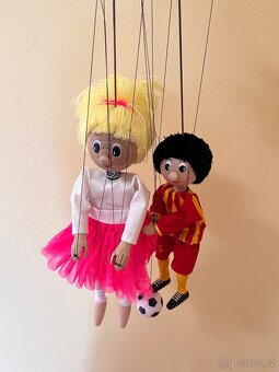 Sada 2 ručně vyrobených loutek - 2