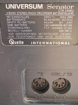 RADIOMAGNETOFON UNIVERSUM SENATOR CTR2306 - 2