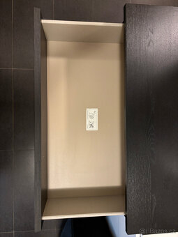 IKEA MALM komoda se 3 zásuvkami, černohnědá, 80×78 - 2