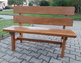 Dřevěná zahradní lavice - 2