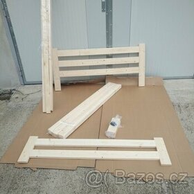 drevena postel 140x200 borovice ze dreva S rostem - 2
