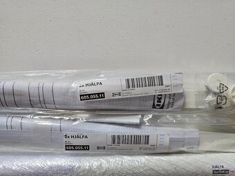 PRODÁM SADU IKEA HJALPA 2x ŠATNÍ TYČ A 2x ZÁVĚSNÁ LIŠTA - 2