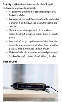 Wurth - aku šroubovák - 2