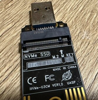 Adaptér pro SSD disky M.2 NVMe USB 3.1 - 2