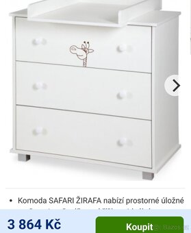 Dětská komoda s přebalovacím pultem - 2
