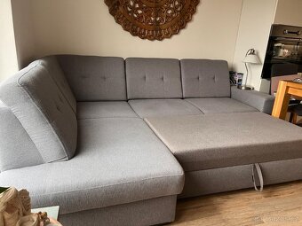 rohová, čalouněná, rozkladací s vel.uložnym prostorem - 2