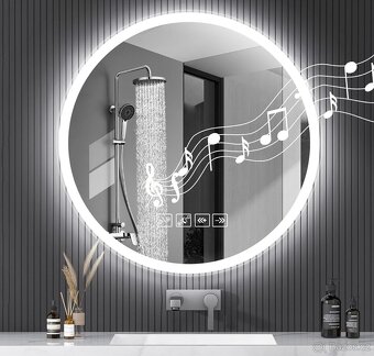 Zrcadlo do koupelny 60x60 s Bluetooth - 2