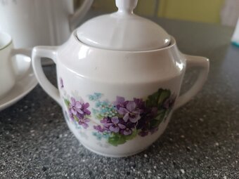 Kávový servis s fialkami - 2