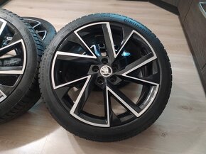 Alu kola Škoda R18 včetně ZIMNÍ PNEU 205/45 R18 Continental - 2