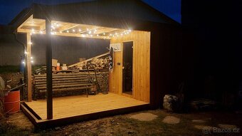 Venkovni sauna s pristreskem 2x2m - 2