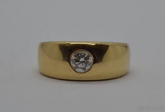 Zlatý prsten  s briliantem 0.50 CT - 2