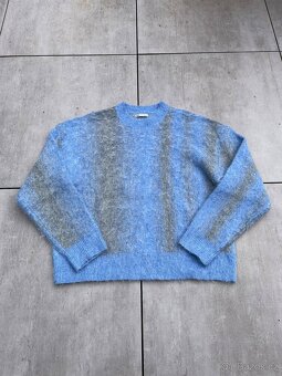 Zara Abstract Mohair Sweater "Blue Grey" (L) - 2