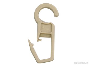 115 ks dřevěných kroužků na závěsy – přírodní lak + háčky - 2