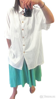 Vintage bílá dámská košile z 90.let plus velikost - 2