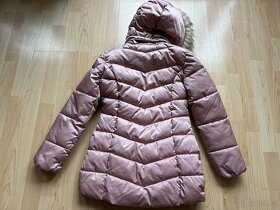 Dívčí starorůžová buřtíková zimní bunda 9-10 (140) - 2