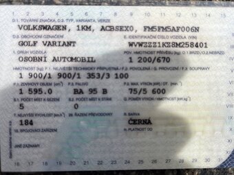 VW Golf 1.6 kombi V - 2