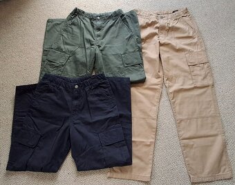 Chlapecké bavlněné,plátěné kalhoty Cargo 164/170 H&M - 2