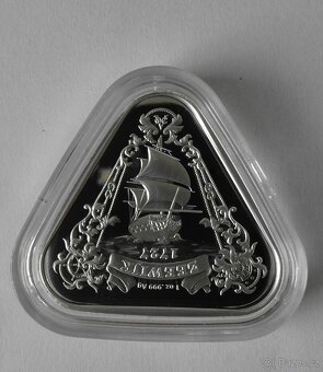 Stříbrná mince loď Zeewijk 1 oz ve tvaru trojúhelníku - 2