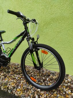 Značkové dětské kolo ROCK MACHINE 24" (stříbrná/zelená) - 2