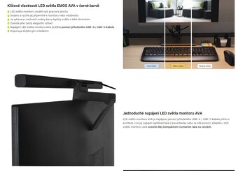 EMOS Led světlo monitoru 46cm - 2