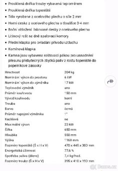 Prodám krbová kamna s výměníkem - 2