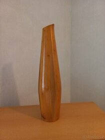 Soustružená váza 53 cm, retro, 60. léta - 2
