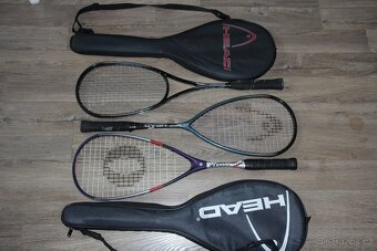 Squash - rakety 3 ks + obaly 2 ks - 2