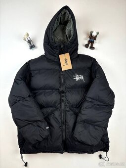 Stüssy černá péřová bunda 800 fill – top kvalita, nová - 2