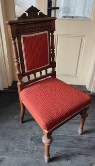 Židle  starožitná polstrovaná - 2