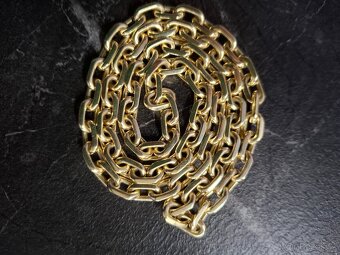 Zlatý plný puncovaný pilovaný řetízek - 2