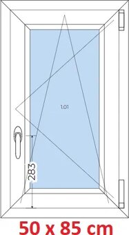 Plastová okna  85x50  Pravé   5ks - 2