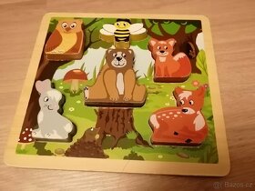 5x Puzzle Krteček,  zvířátka. - 2