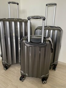 Nové perleťové šedé cestovní kufry - doporučuji - 2