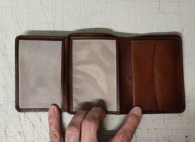 Kožená hnědá luxusní reklamní peněženka - 2