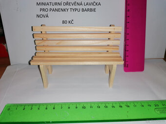 dřevěné miniaturní doplňky pro malé panenky - 2