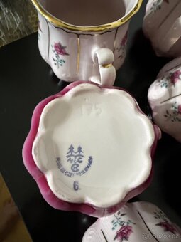 Růžový porcelán 6 hrnků Hanka 175 CHODOV - 2