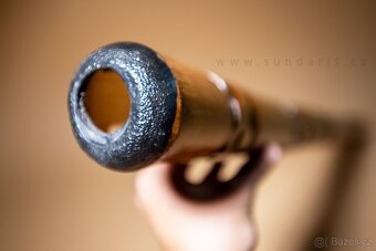 Didgeridoo bambus 120 cm – ručně vyřezávané, barevné zdobení - 2