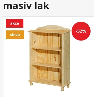 Prodám z masivu knihovnu,komodu... - 2