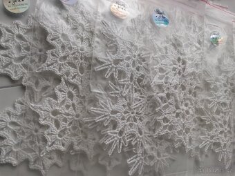 Háčkované vločky sada 10ks - 2