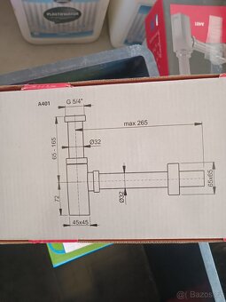 Sifon umyvadlový celokovový Alca A401 DN 32 - 2