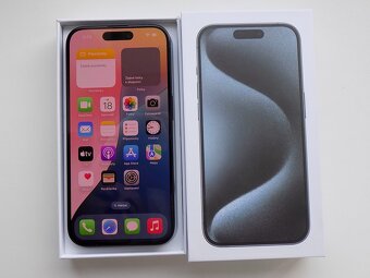 APPLE iPhone 15 Pro 512GB Modrý Titan - ZÁRUKA - TOP STAV - 2