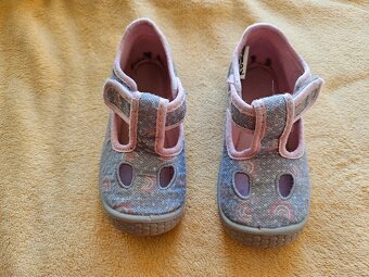 Stříbrné růžové bačkory bačkůrky Befado velikost 23 - 2