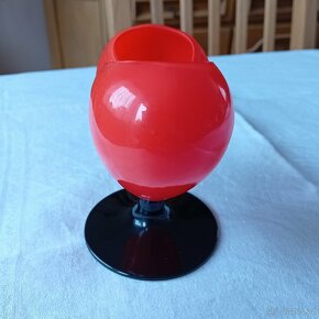 Historická vázička srdce - tango sklo - 2